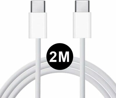  Oplaadkabel - USB C naar USB C - 2m - Wit