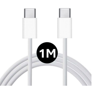  Oplaadkabel - USB C naar USB C - 1m - Wit