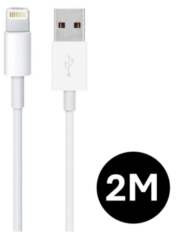 Oplaadkabel  - USB-A naar Lightning - 2m - Wit