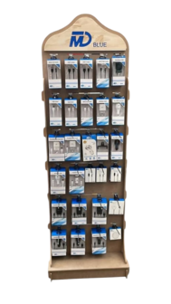 Toren display wood telefoonaccessoires (gevuld) 