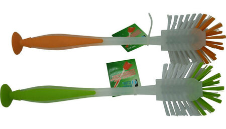 Afwasborstel met zuignap mix
